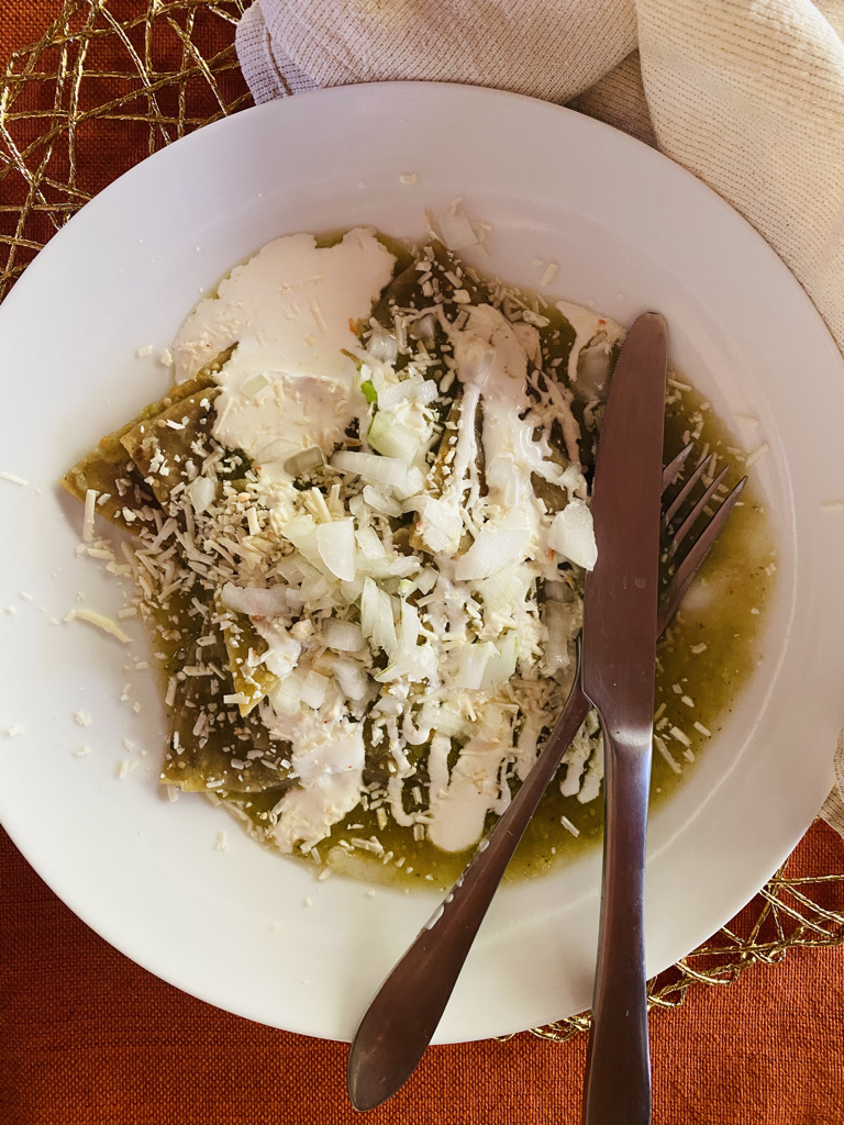 Traditional Chilaquiles Verdes