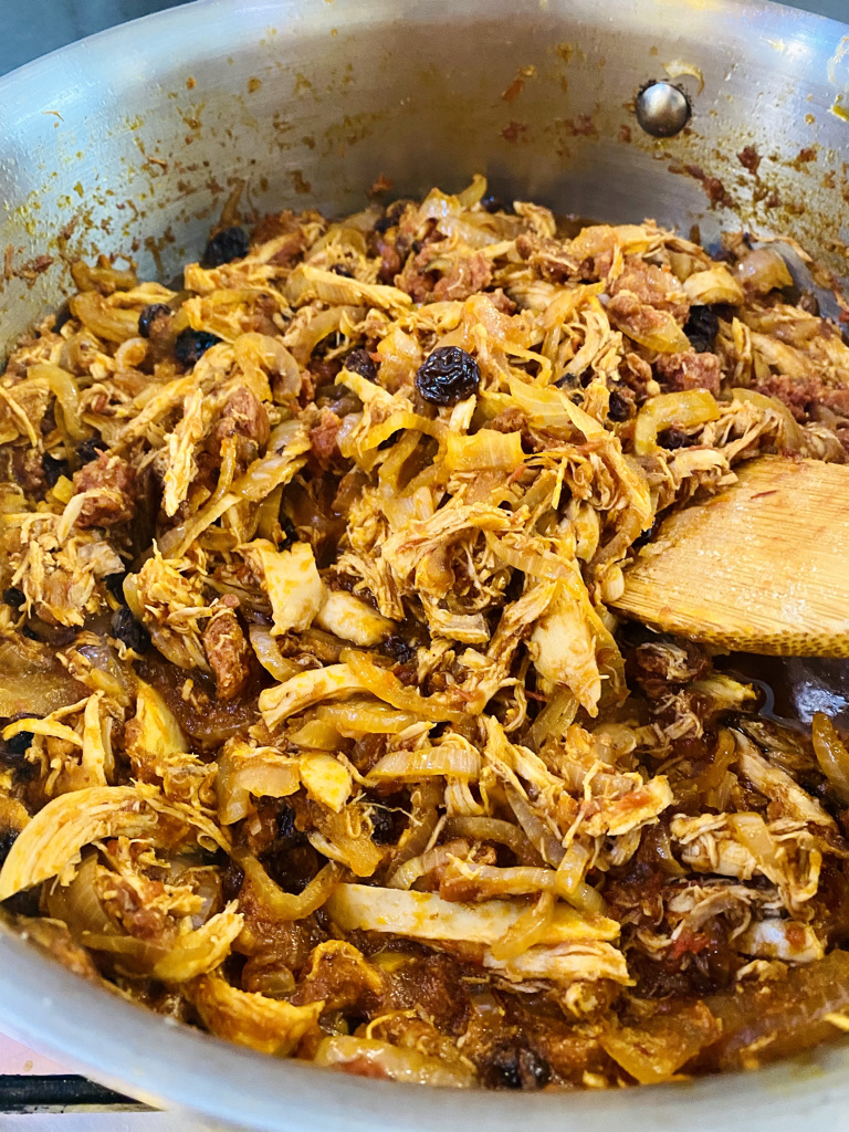 Chicken Tinga cooking
