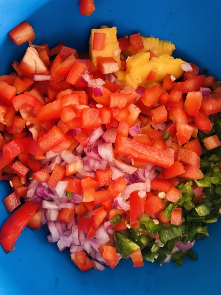 Mango Salsa Ingredients Diced