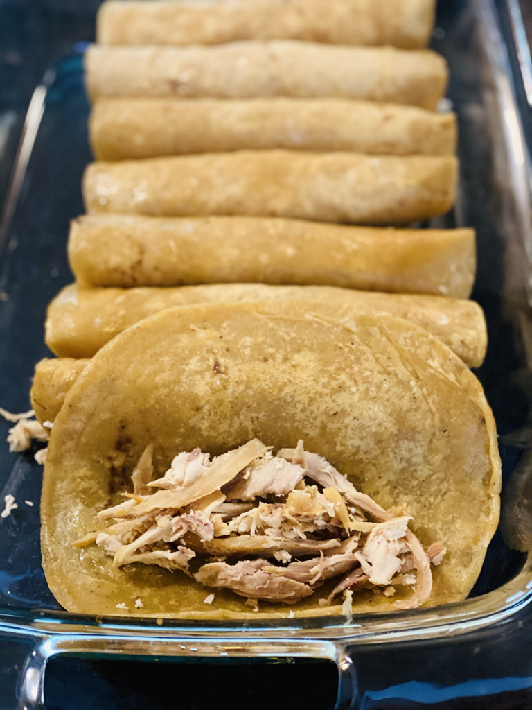Chicken filled tortillas