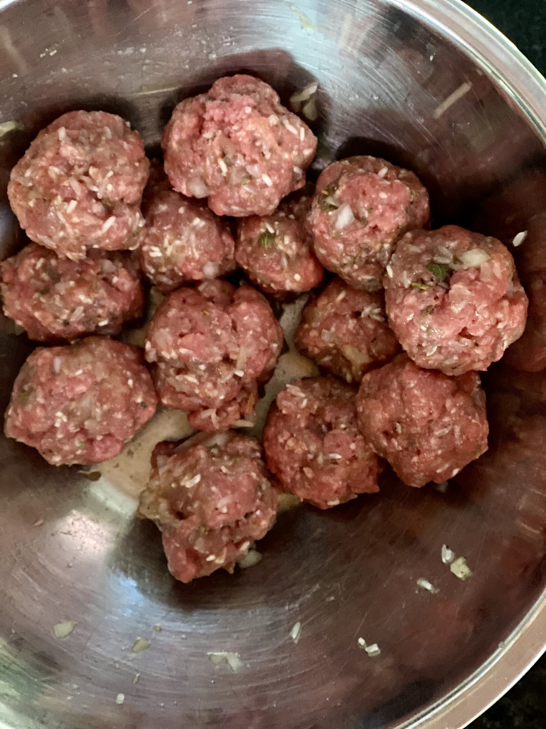 Raw meatballs