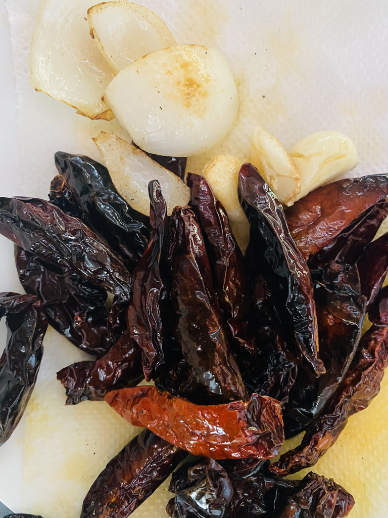 Cooked chile morita salsa ingredients