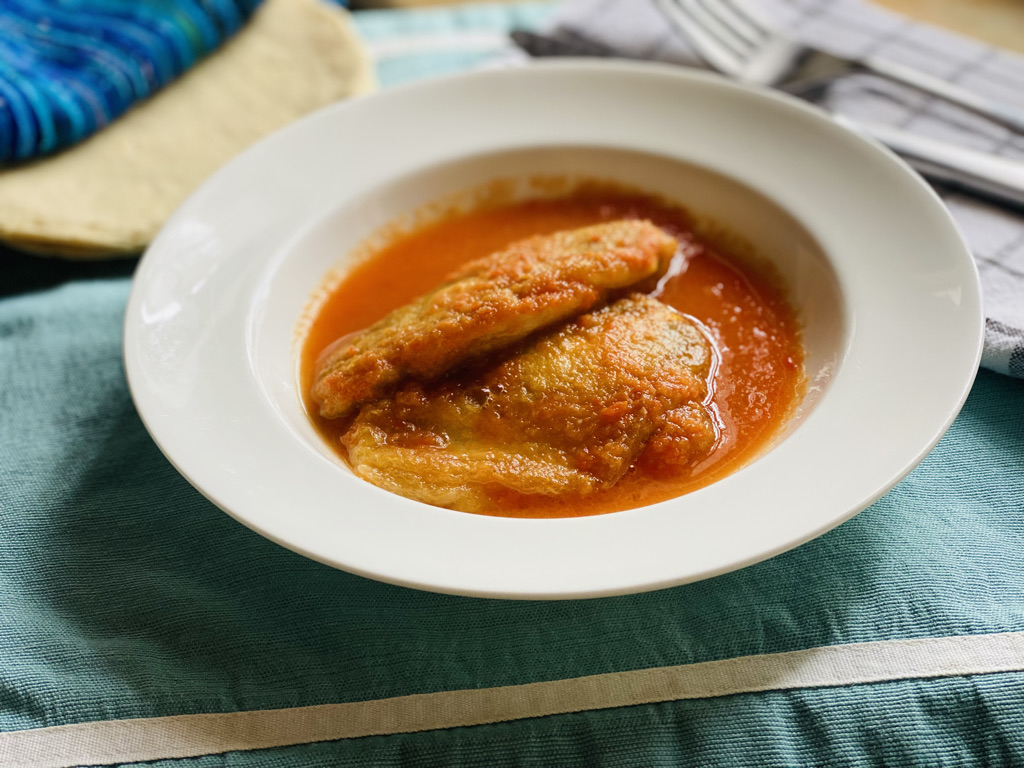 Stuffed squash blossoms
