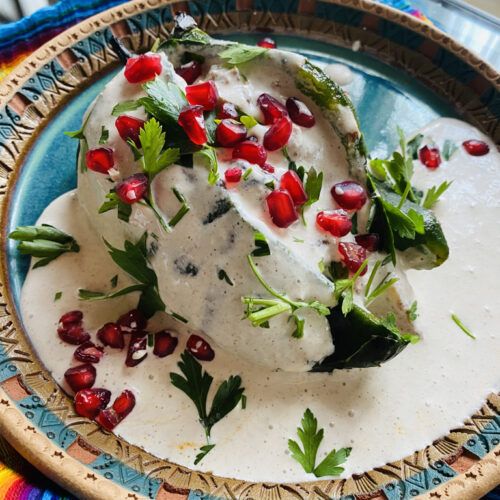 Chile en Nogada (Poblano pepper with walnut sauce)