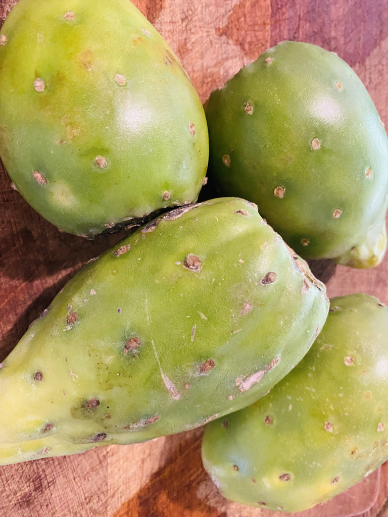 Green prickly pear fruit