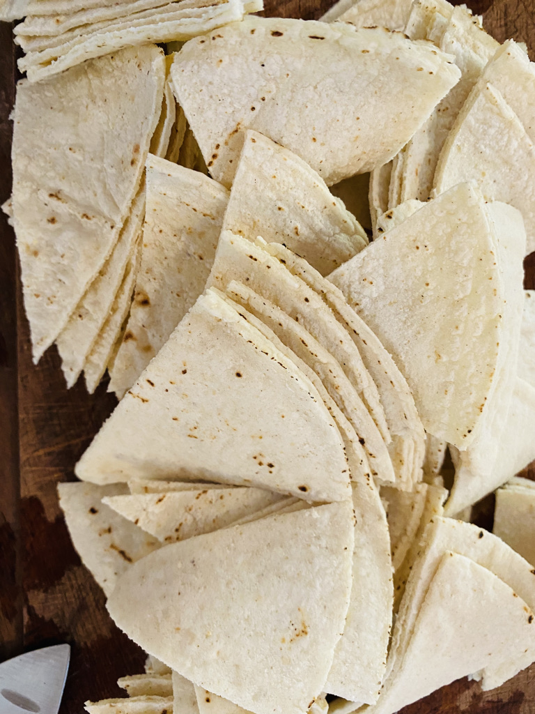 Corn tortilla wedges