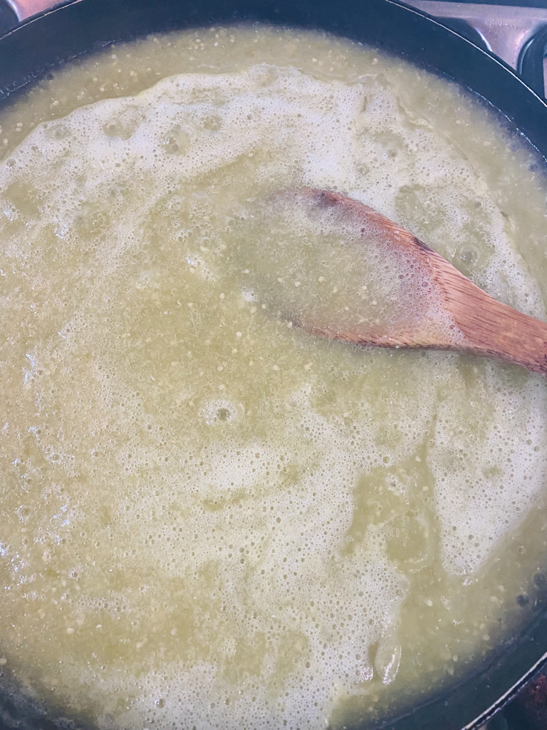 Finished salsa verde for tamales