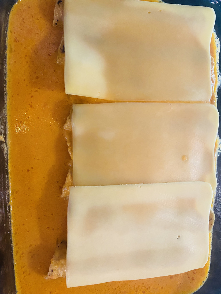 Enchiladas Suizas ready for baking