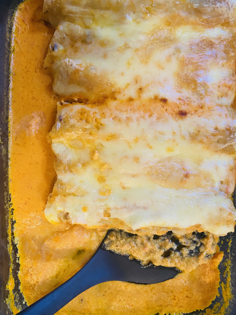 Enchiladas Suizas Rojas ready to serve