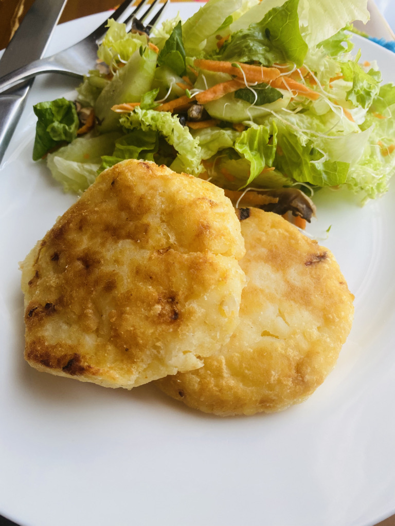 Mexican Potato cakes with Salad
