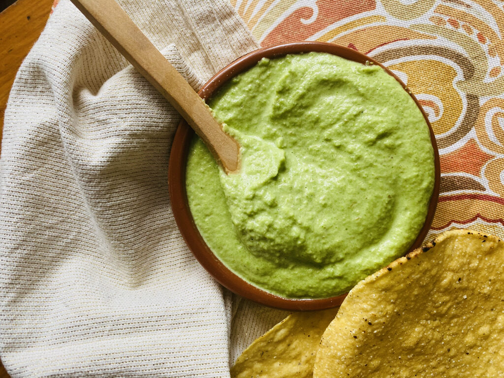 No cream, creamy jalapeño salsa