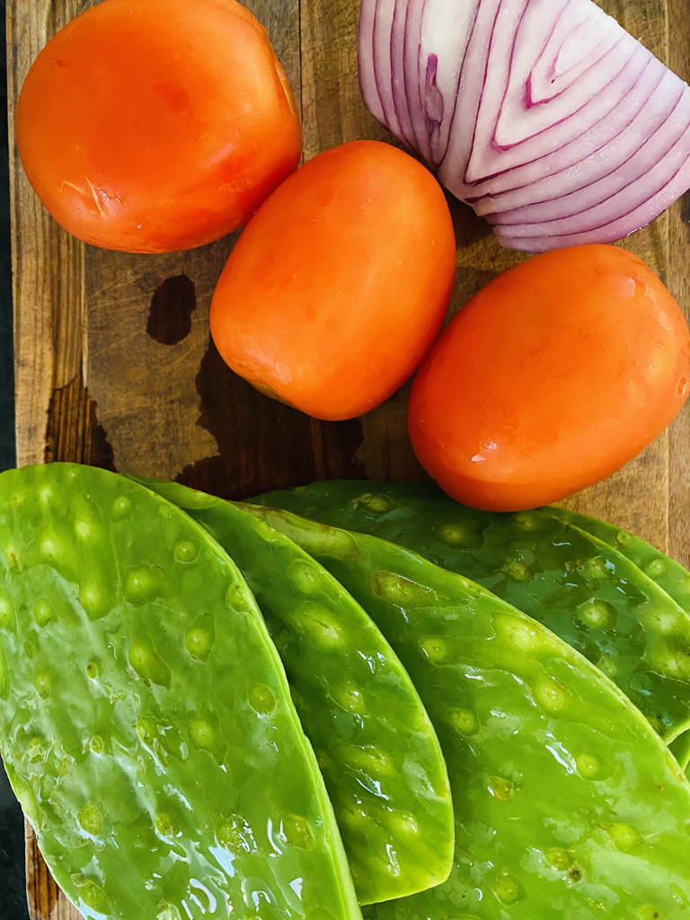 Cactus salad ingredients