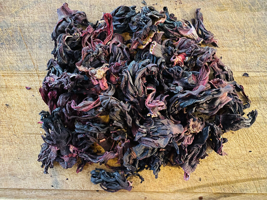 Dried hibiscus flowers