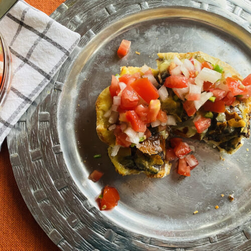Mexican Mollete with pico de gallo