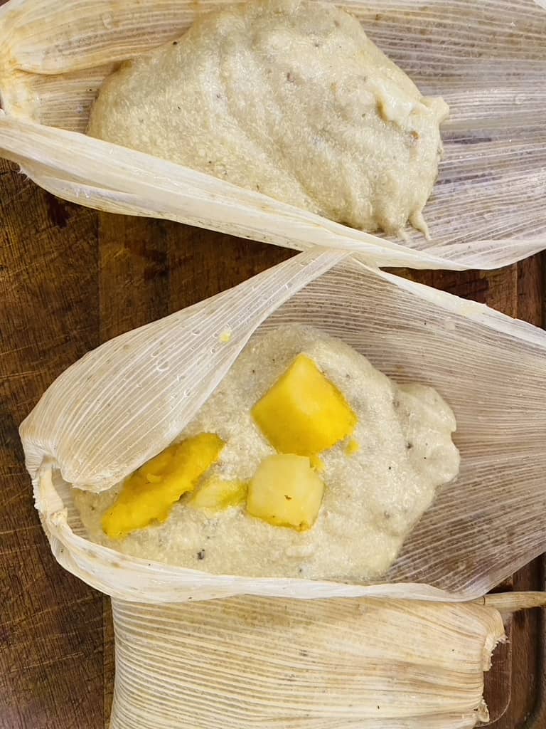 Pineapple tamal filling