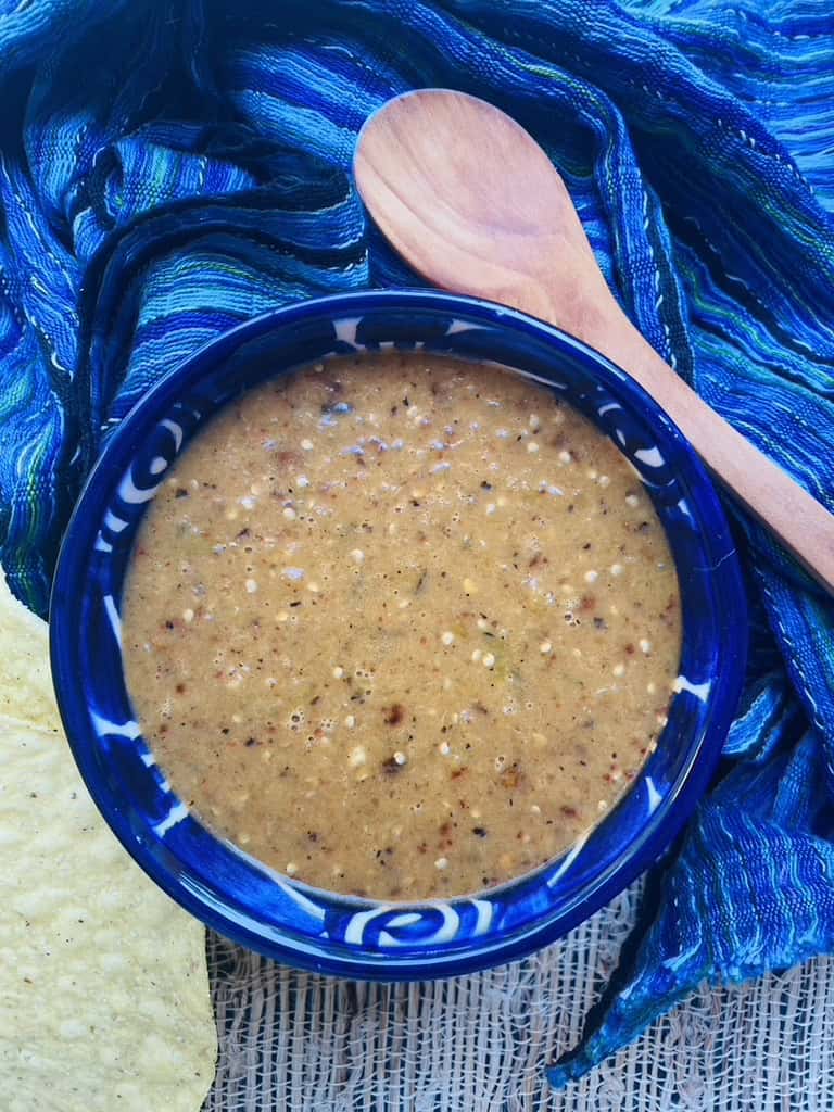 chile morita and tomatillo salsa